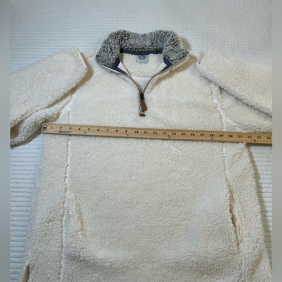 Katydid Cream Quarter Zip Fleece Pullover. Size Large. Gorpcore. Cabincore. Cozy - Picture 5 of 6
